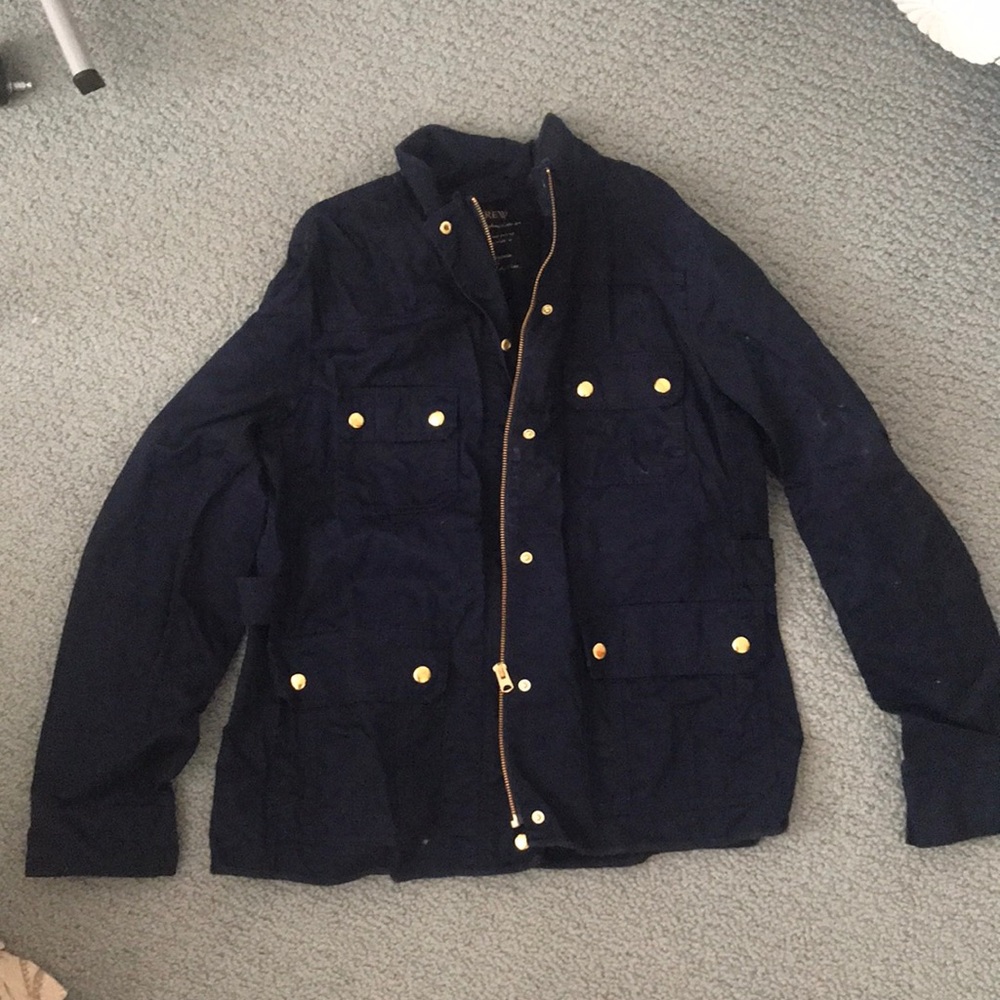 Navy Blue J Crew fall jacket